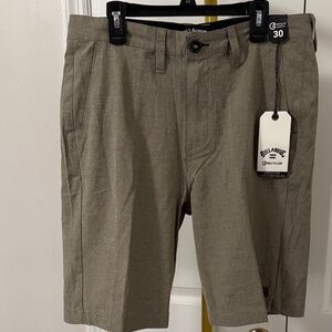 Billabong Men's Khaki Flat Front Shorts